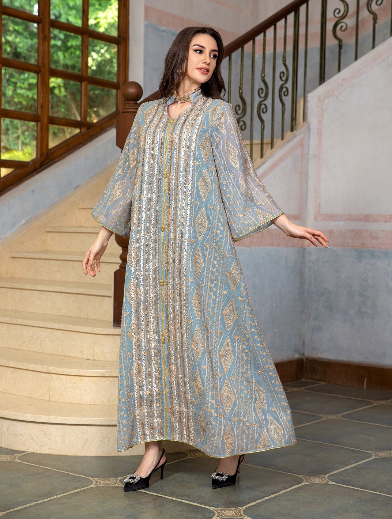2025 Royal Gleam Embellished Kaftan