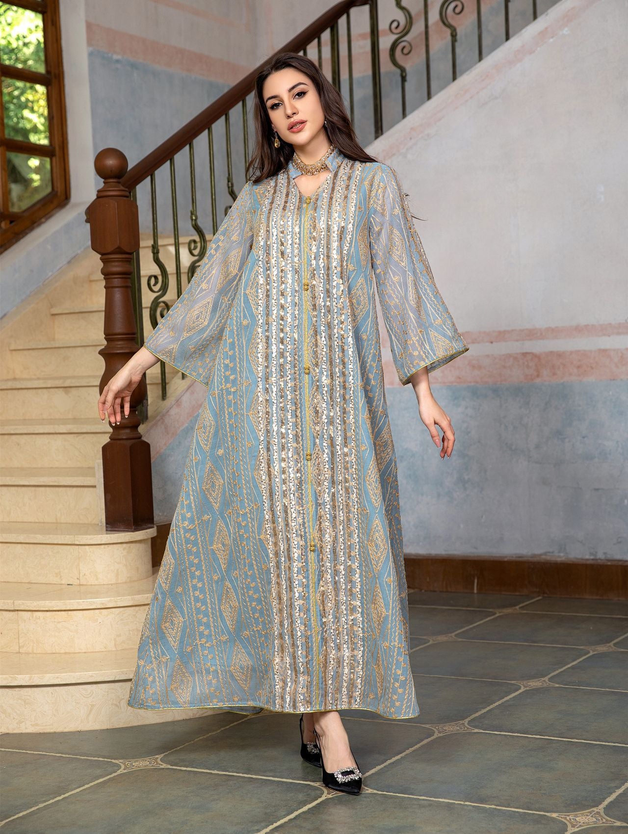 2025 Royal Gleam Embellished Kaftan