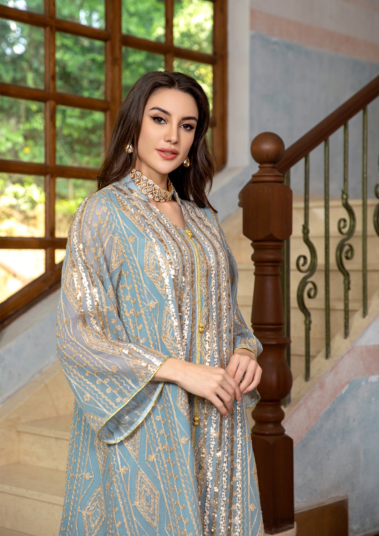2025 Royal Gleam Embellished Kaftan