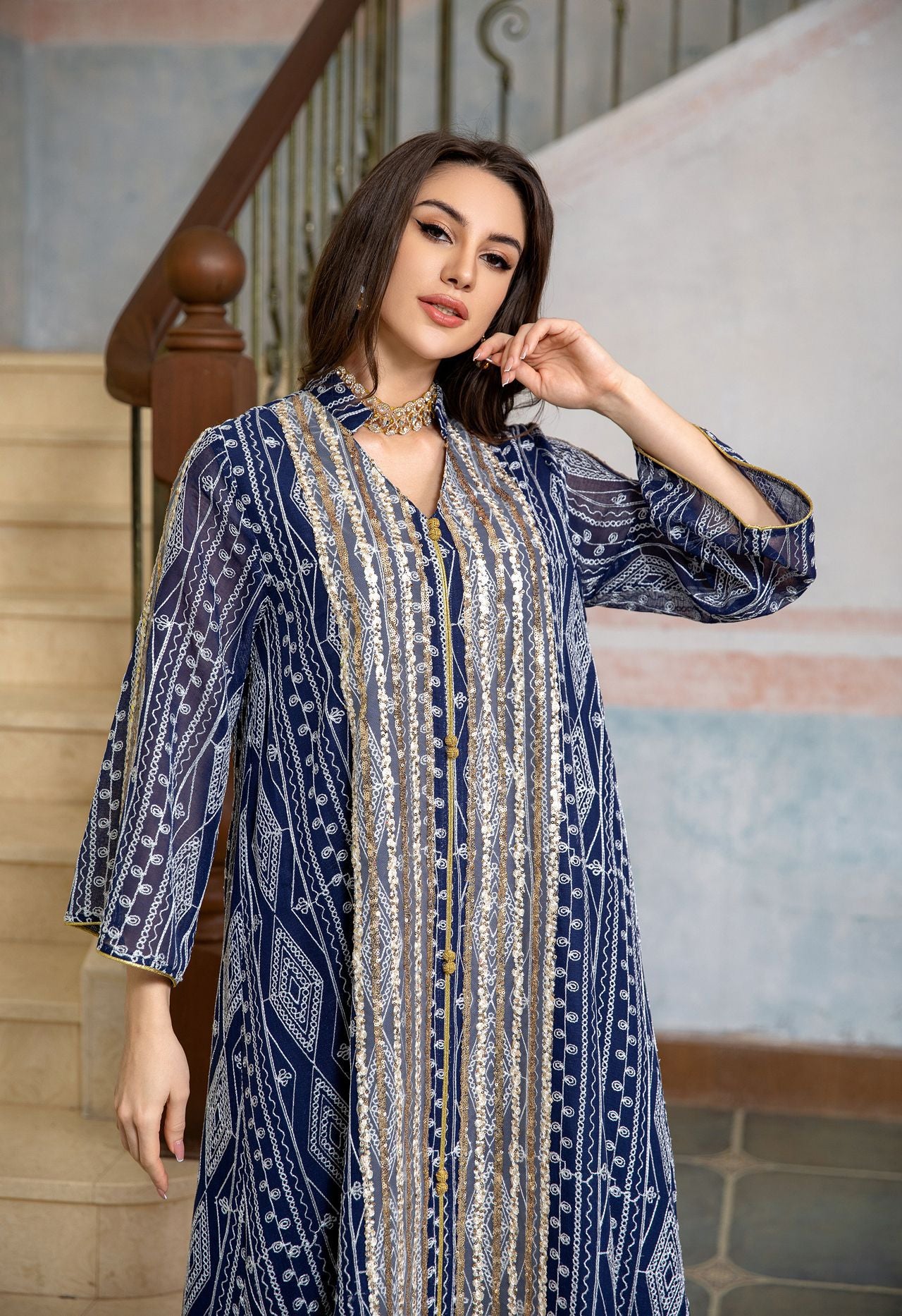 2025 Royal Gleam Embellished Kaftan