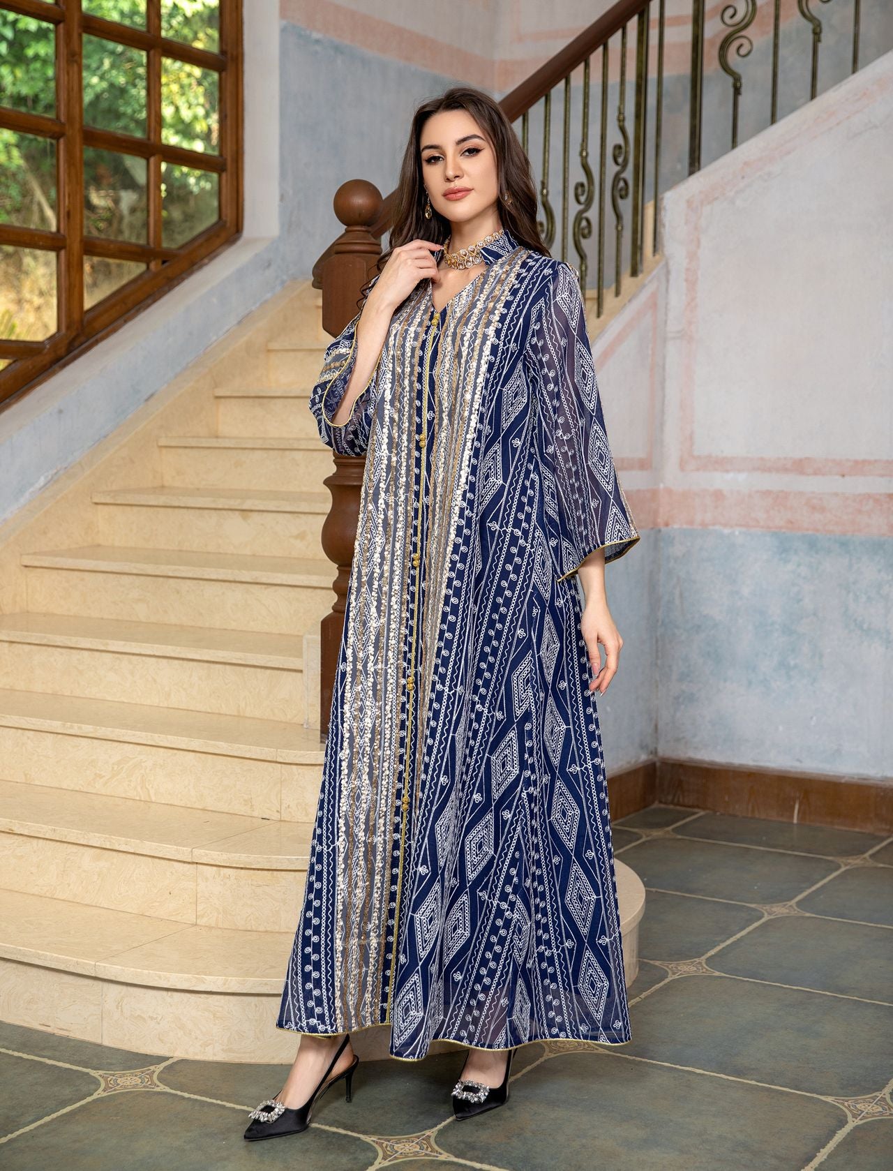 2025 Royal Gleam Embellished Kaftan