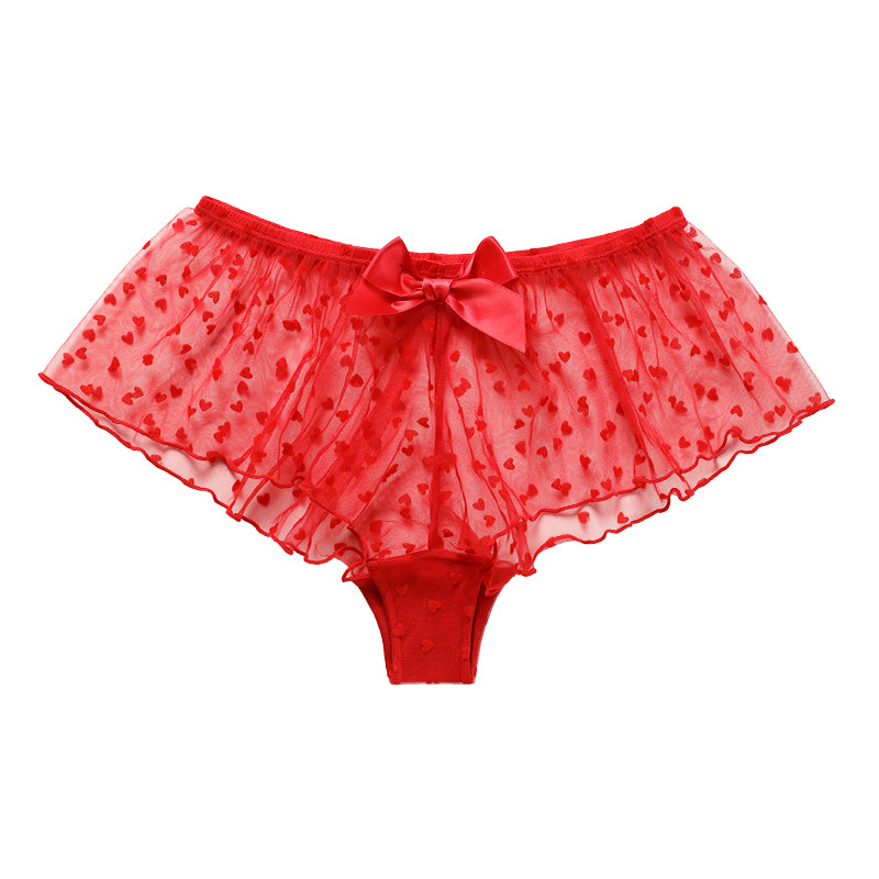 Flirty Heart Mesh Babydoll Set