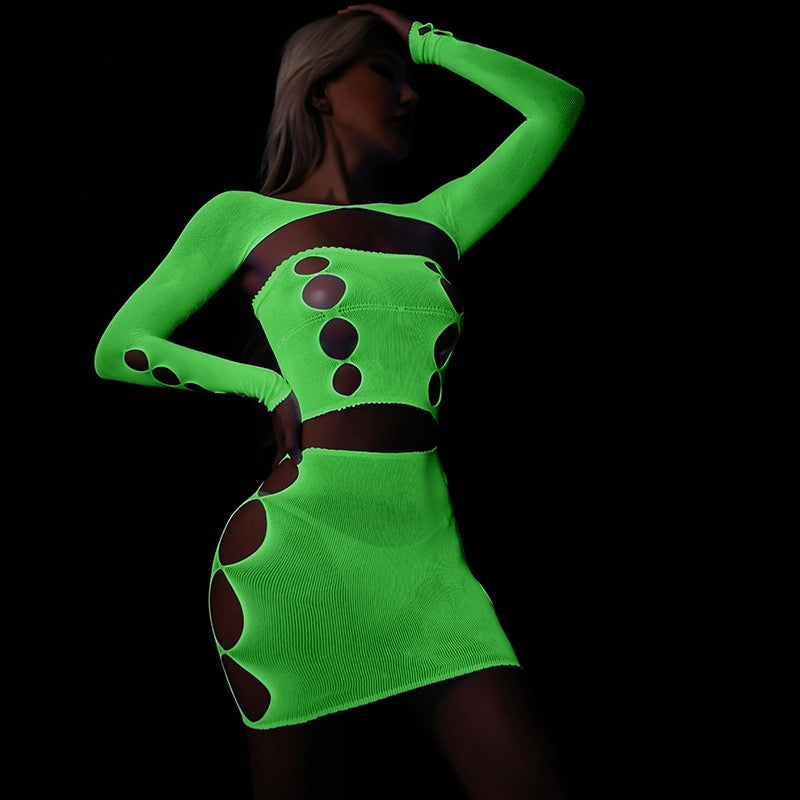 Glow Fishnet Luminous Party Stockings