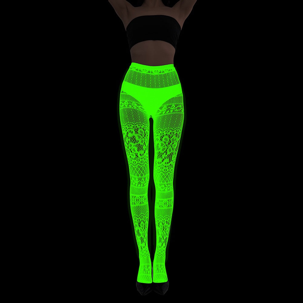 Midnight Glow Fishnet Party Tights