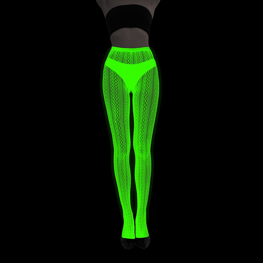 Glow-in-the-Midnight Fishnet Stockings