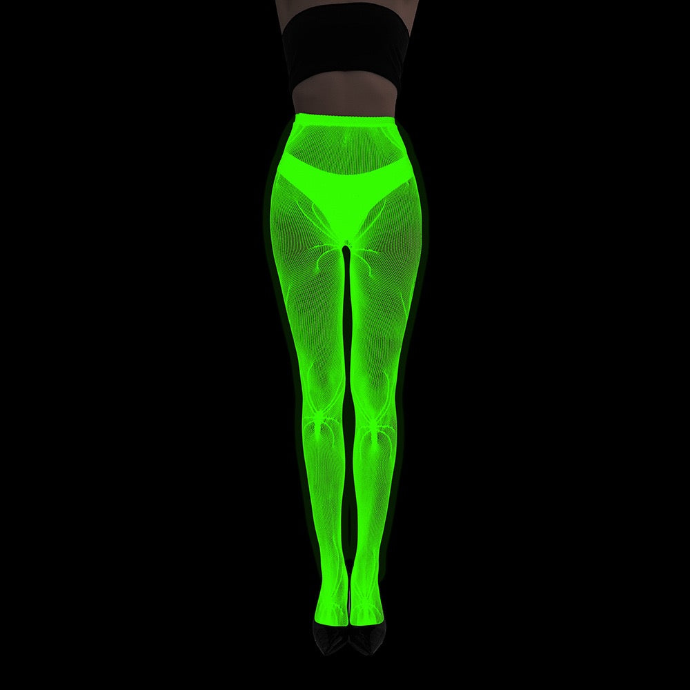 Party Night Glow Fishnet Tights