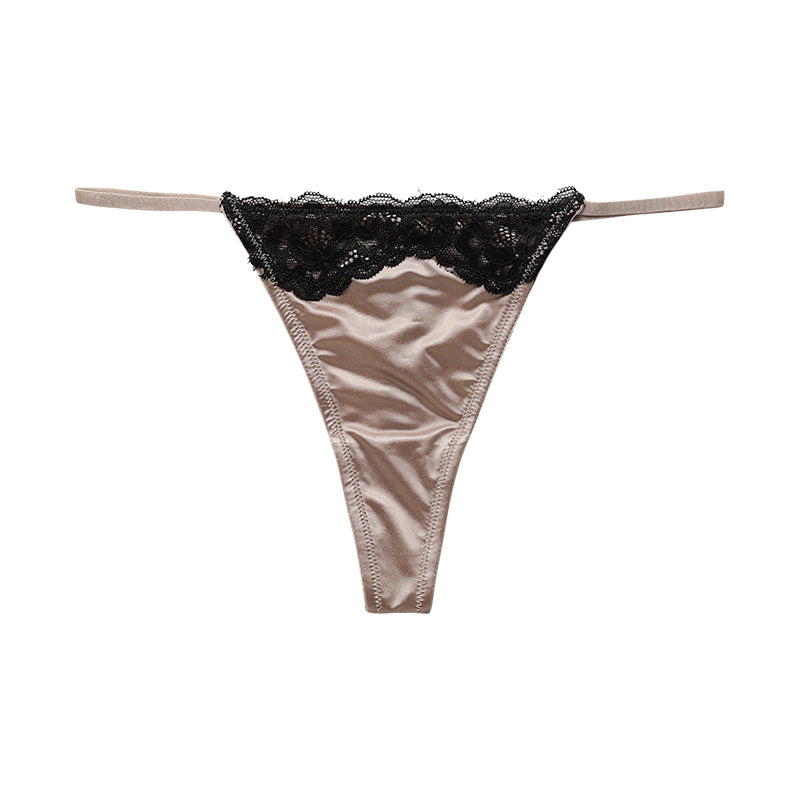 Blush Lace Charm Silk Thong