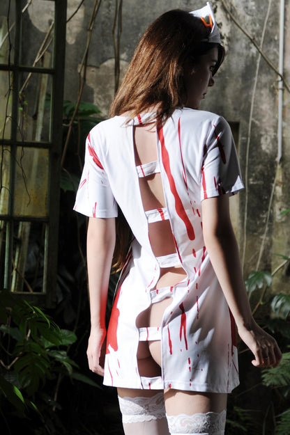 🩸 2025 Bloody Nurse Halloween Costume Set 🩸