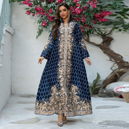 Royal Bloom Embellished Abaya Kaftan (Flash Sale 50% OFF)