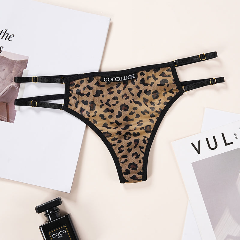 Wild Desire Leopard Strap Thong
