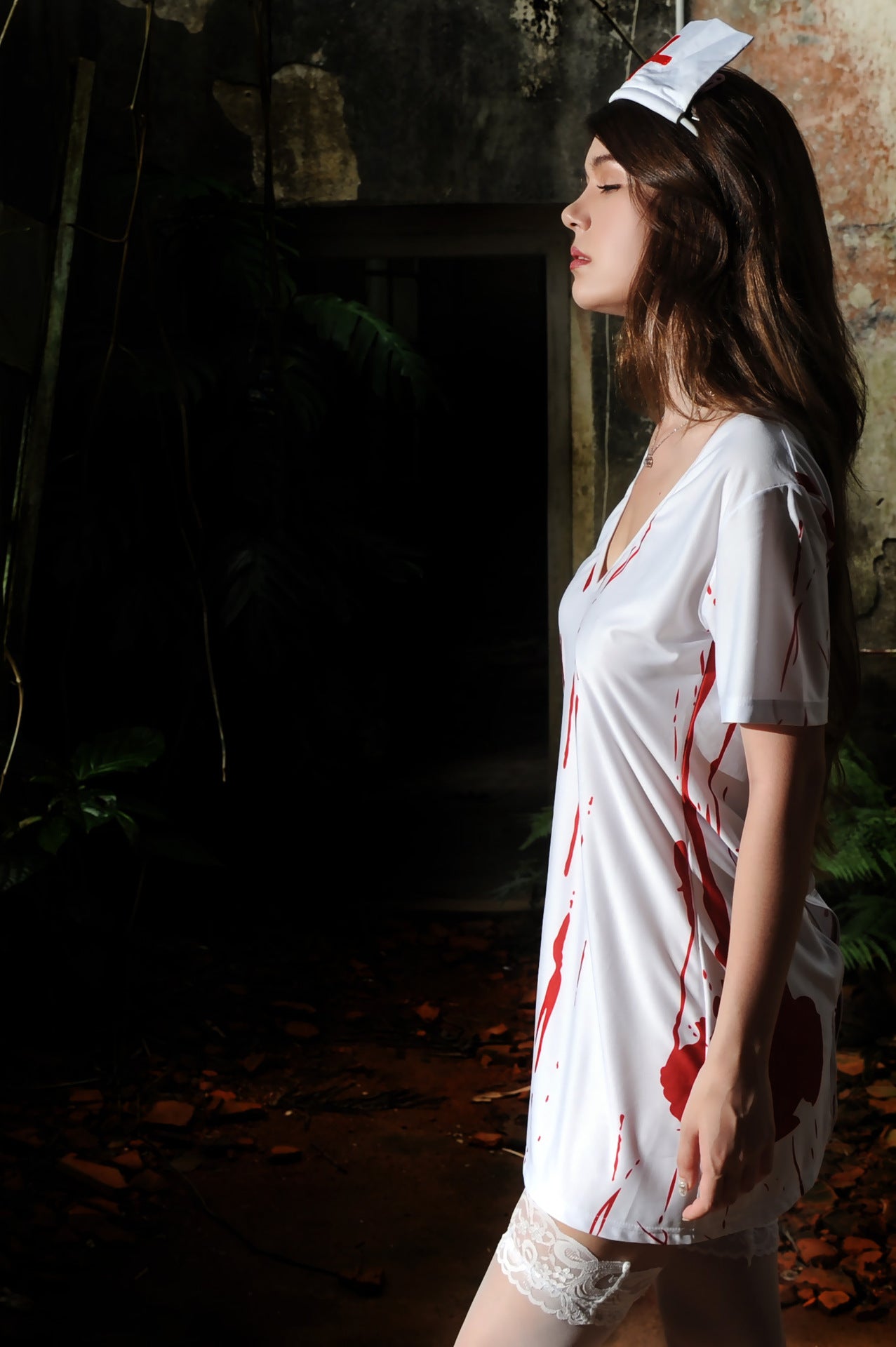 🩸 2025 Bloody Nurse Halloween Costume Set 🩸