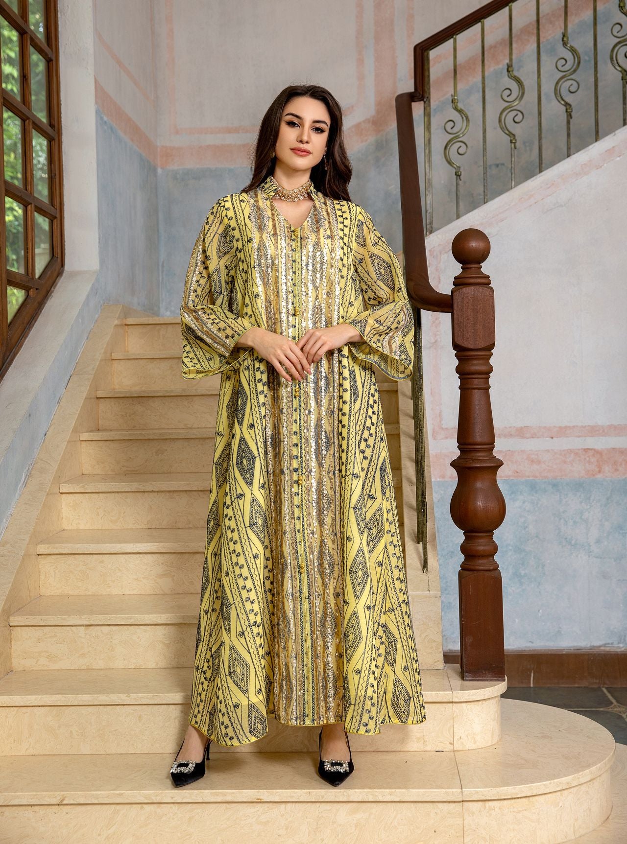 2025 Royal Gleam Embellished Kaftan