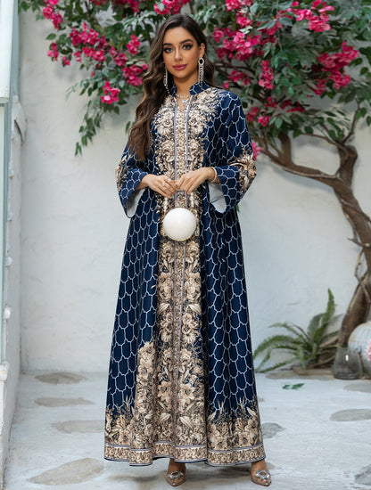 Royal Bloom Embellished Abaya Kaftan (Flash Sale 50% OFF)