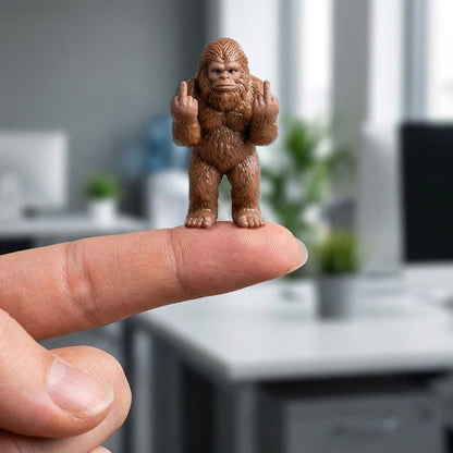 Middle Fingers Mini Bigfoot, Funny Gag Gift