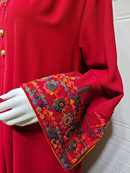 Royal Bloom Embellished Abaya Kaftan (Flash Sale 50% OFF)