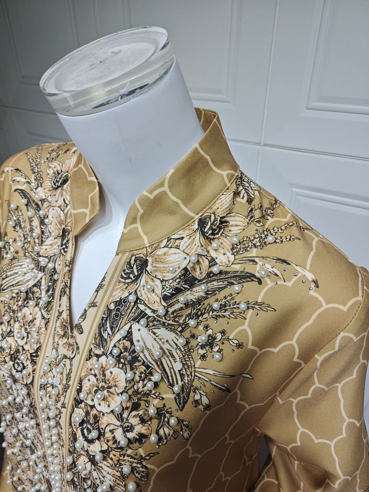 Royal Bloom Embellished Abaya Kaftan (Flash Sale 50% OFF)