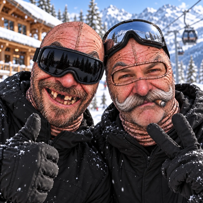 Custom Funny Ski Mask - Personalized Birthday Gifts For Ski Lovers - Born For The Slopes