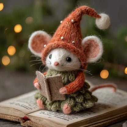 🎁🐭 Deluxe Handmade Felt Mouse | Cozy Decor & Heartwarming Gift ✨