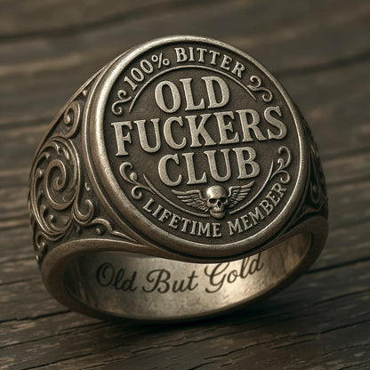 🏆Flash Sale 60% OFF - 😎 “Old Fuckers Club” Bundle: Embrace the Bitter, Own the Legacy 🧢🪙💍🔑