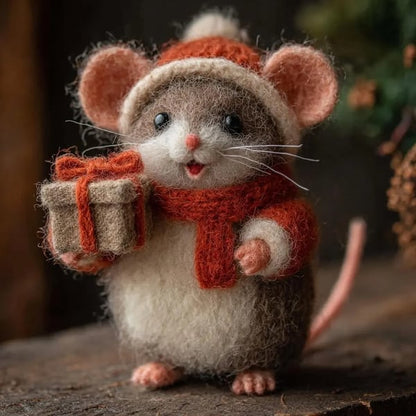 🎁🐭 Deluxe Handmade Felt Mouse | Cozy Decor & Heartwarming Gift ✨