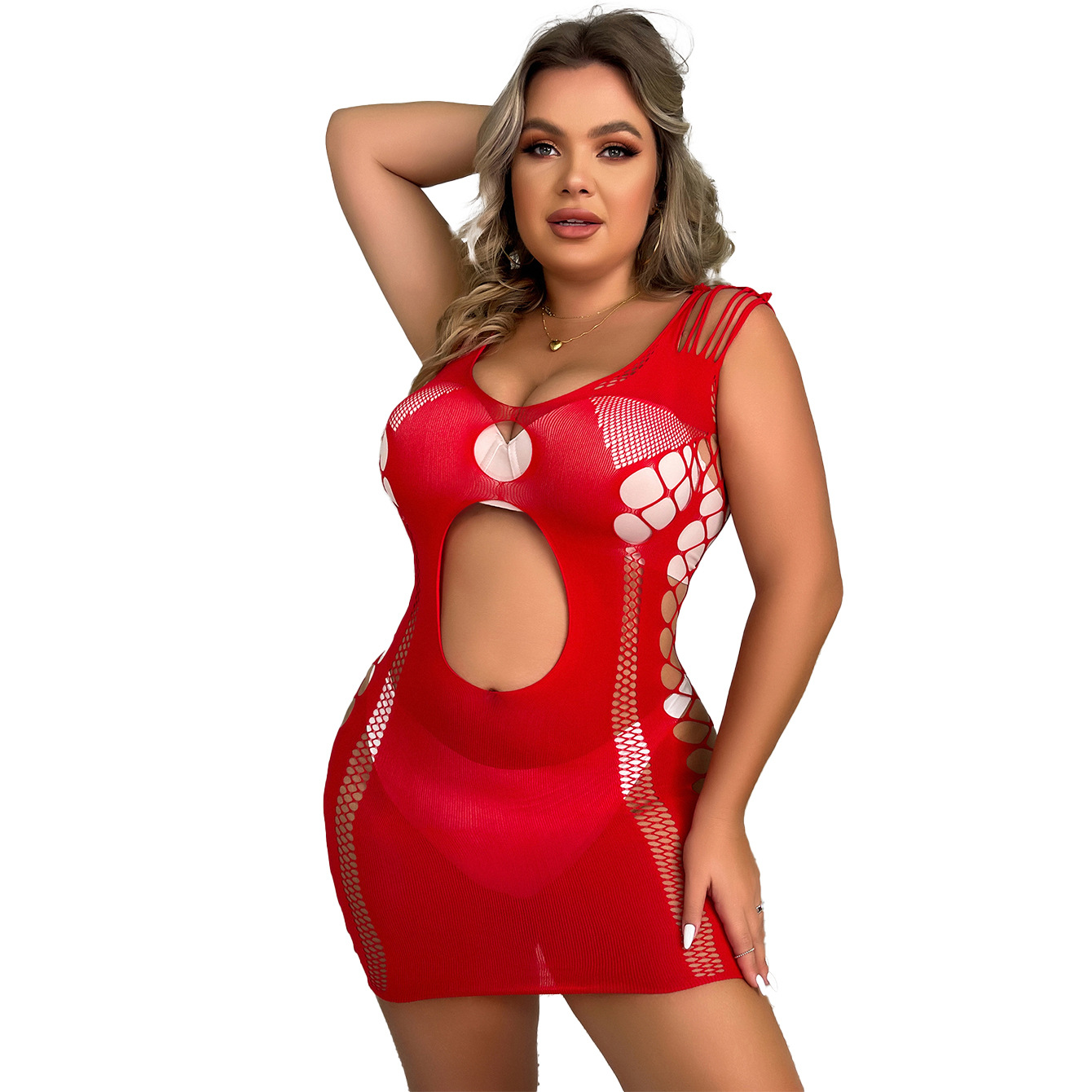 Plus Size Sexy Hollow Dress