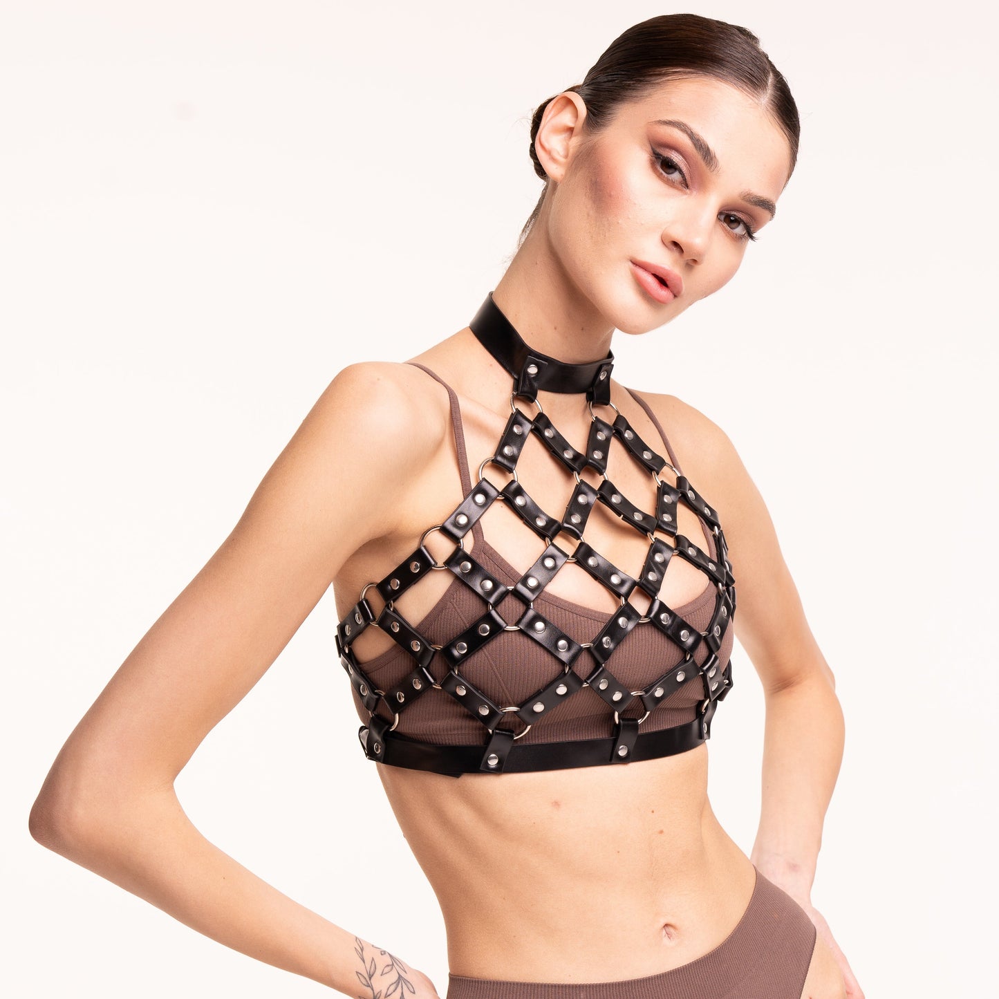 Carla's Goth Strap Bra Harness